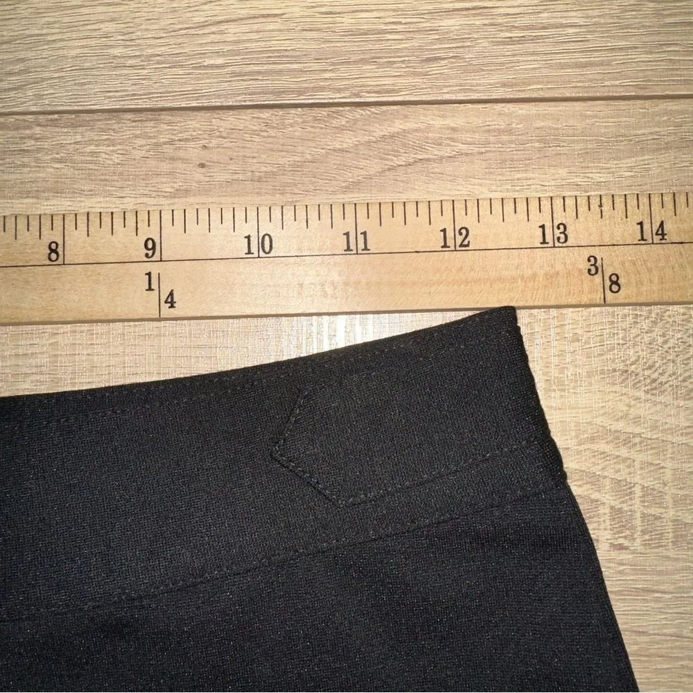 Suzie Kondi Pants Women's Small Black High Waist Boot Cut Ponte Wide Leg - Image 8