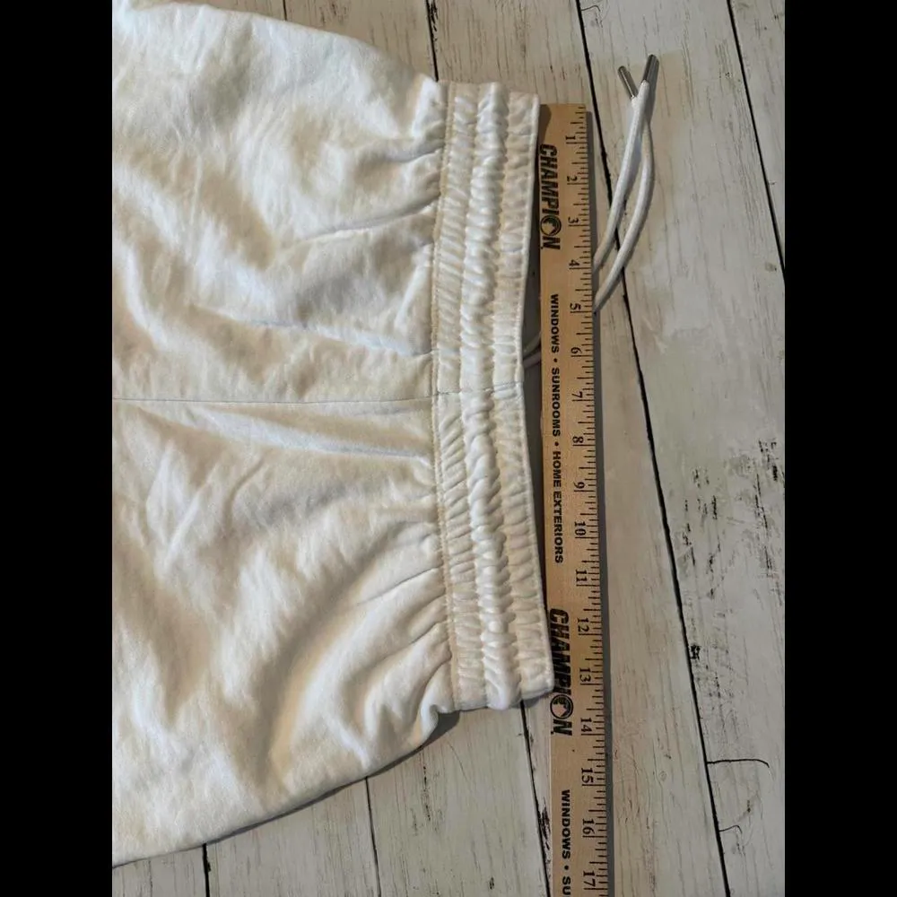 *H&M Women's Size Small Lounge Shorts White Casual Summer Adjustable Sporty - Image 9