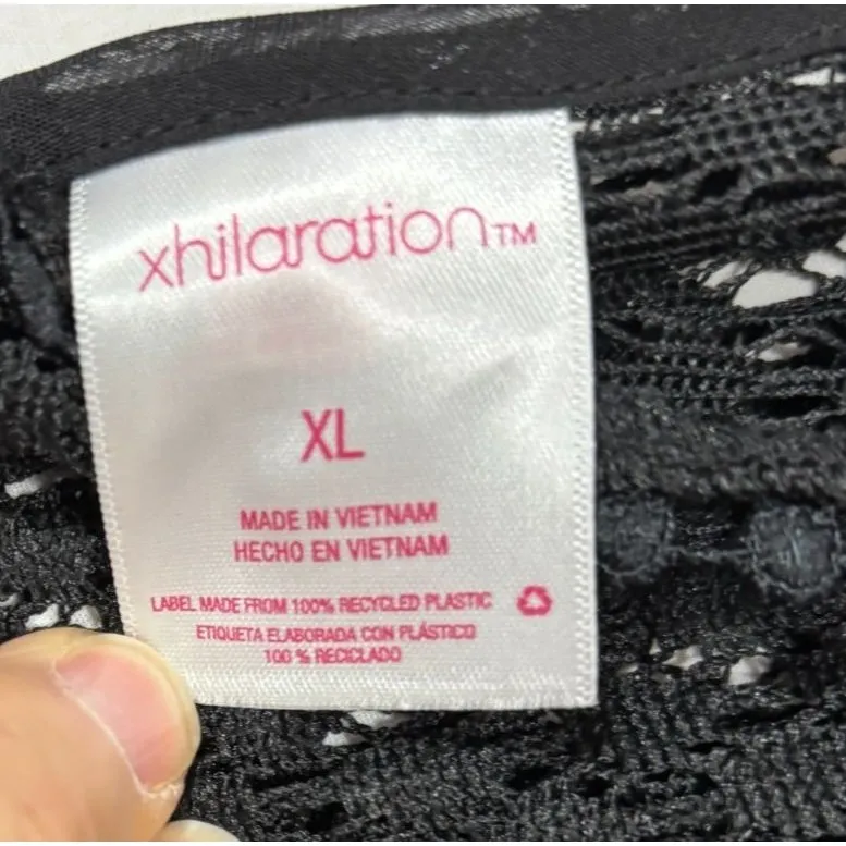 Xhilaration Swimsuit Cover Up Womens XL Black Mesh Tassel Tie NWT Holiday Gift - Image 6