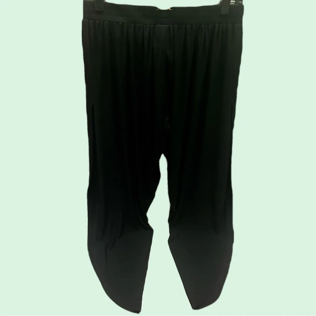 Laundry By Shelli Segal Black Joggers with Side Slits - Image 4