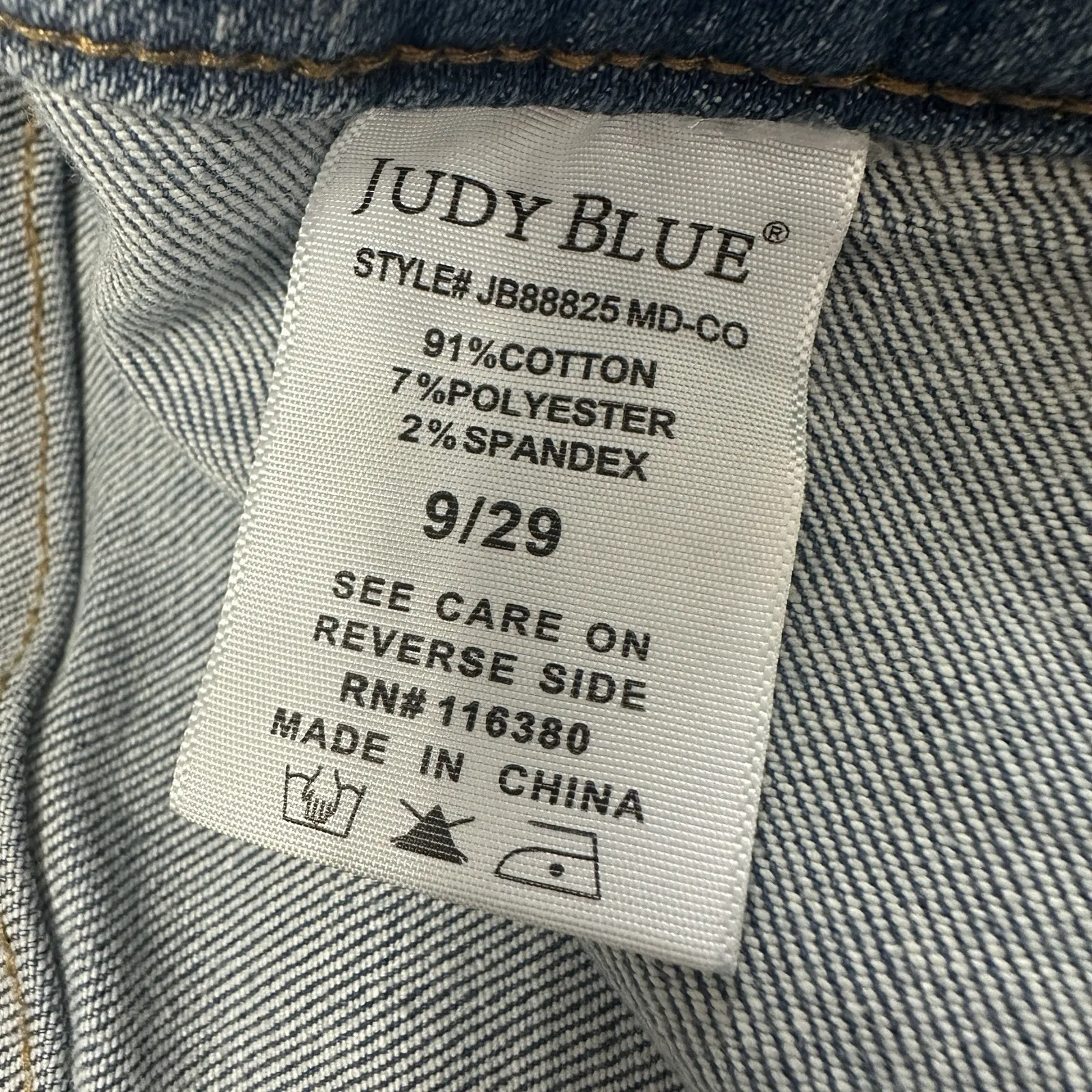 Judy Blue Jeans Womens 9/29 Blue Boyfriend Fit Stretch Denim Distressed - Image 6