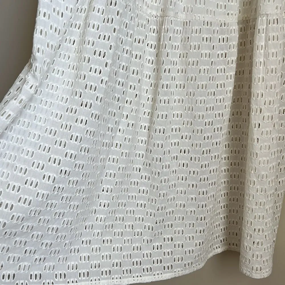 Anthropologie Monsoon and Beyond Estela Maxi Dress White Eyelet Puff Sleeve - Image 6