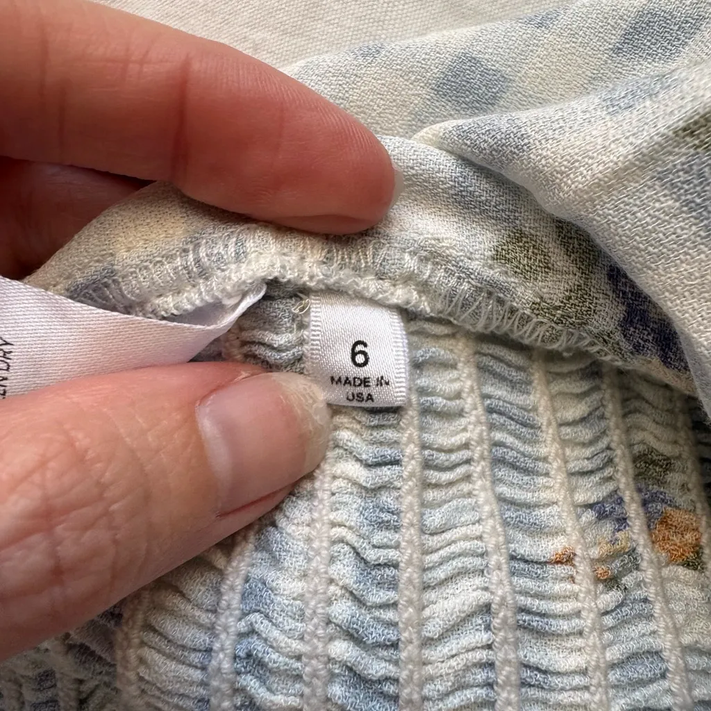 Reformation Reign Floral Gingham Top in Al Fresco Size 6 - Image 7