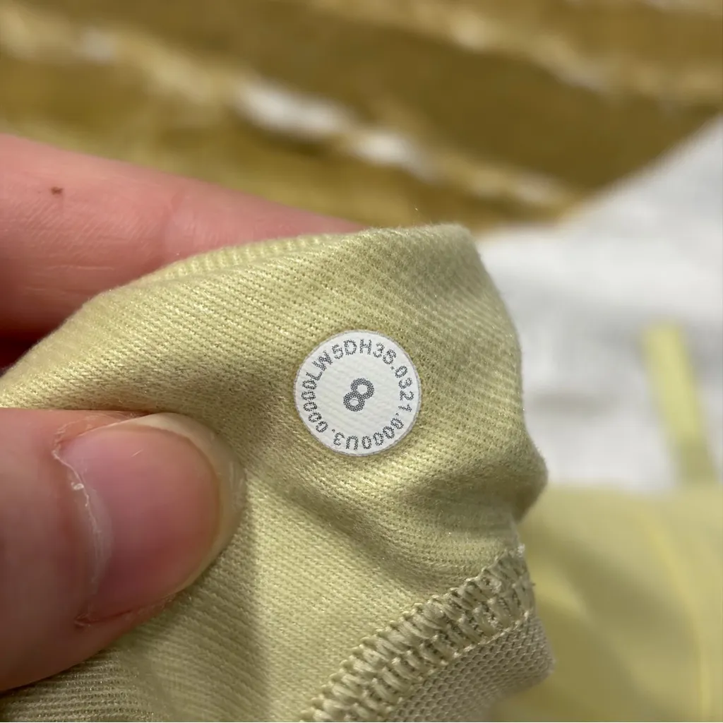 Lululemon Jogger Womens 8 Yellow Sweatpants Drawstring Knit Hi Rise Running Gym - Image 10