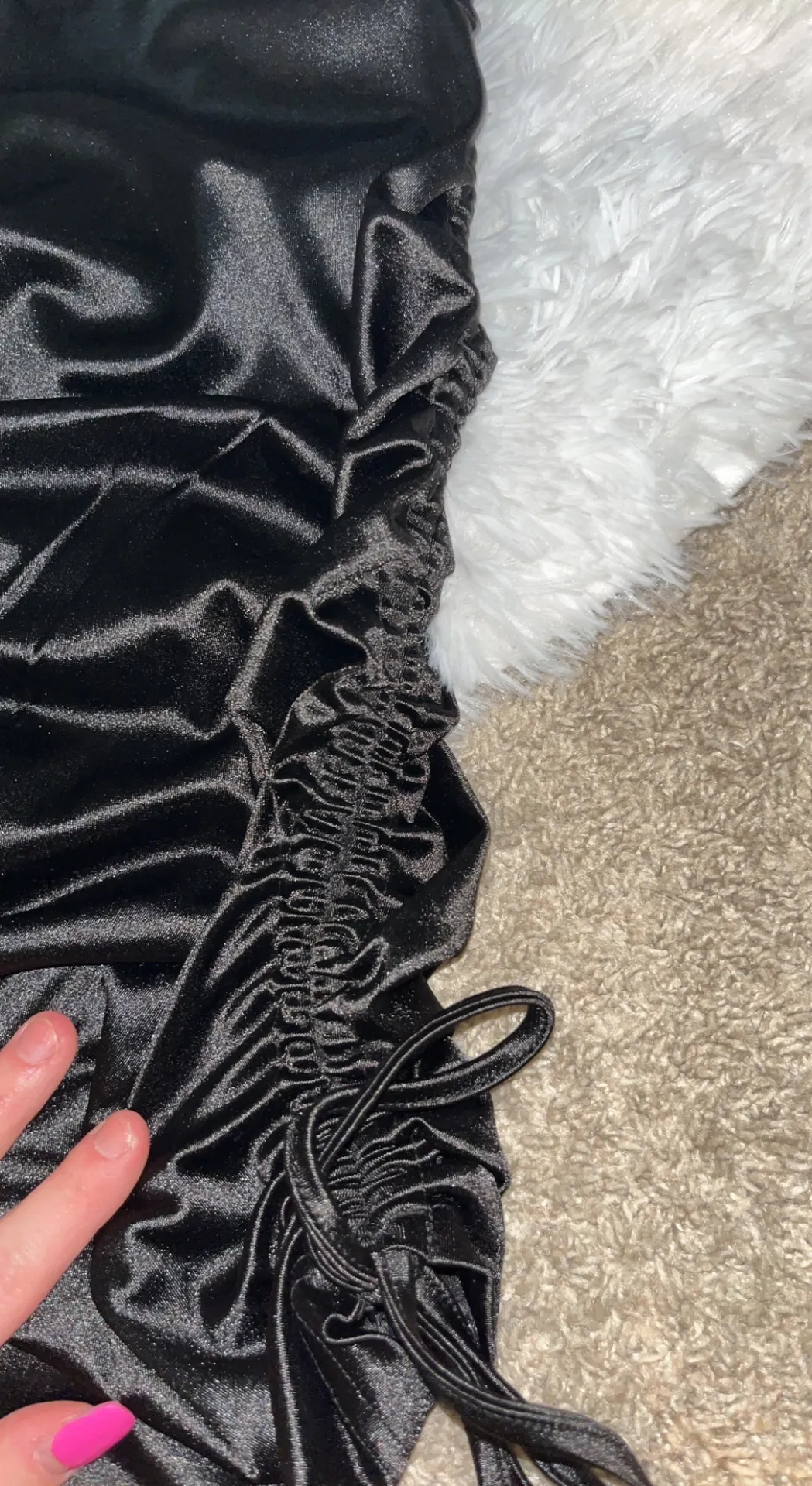 Black Silk Homecoming Dress - Image 3