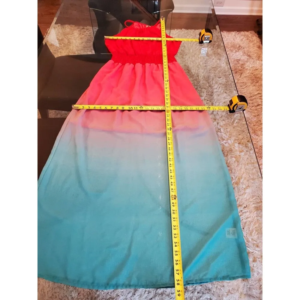 Truth Nyc Women's Red & Blue Polyester Round Neck Sleeveless Long Maxi Dress *XL - Image 11