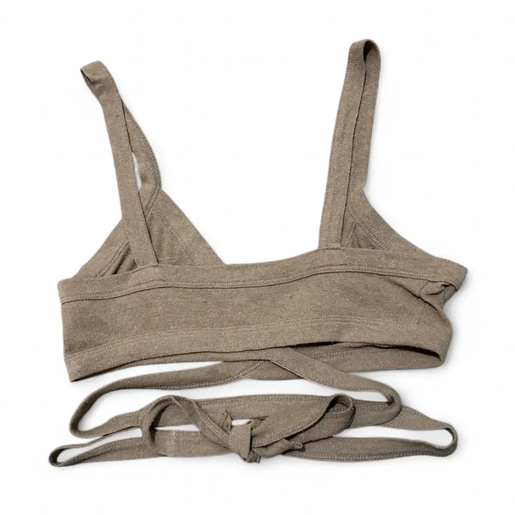 OZMA of California Sunset Wrap Bra Top – Medium Taupe Slow Fashion Basic Tan - Image 2