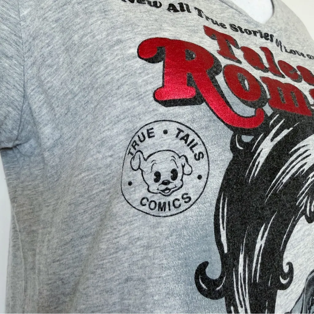 Betty Boop Pajama Shirt Womens Size XL Top Gray Red Sleepwear PJs Retro - Image 4