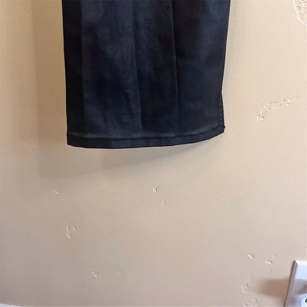 Abercrombie & Fitch Women's Black Faux‎ Leather Straight High Rise Pants Size 33 - Image 6