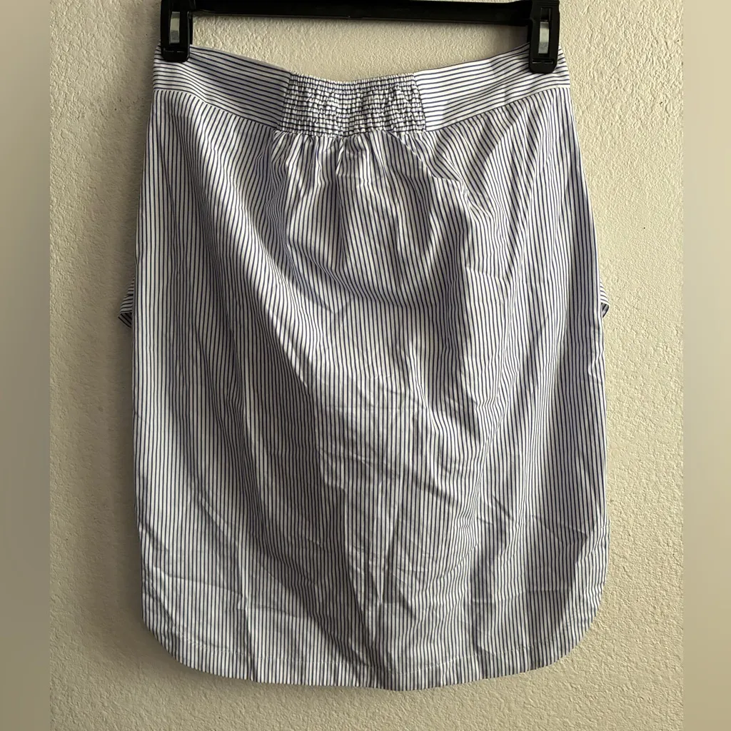 🆕Maeve Sleeve-Waist Button-down Striped Blue& White  Skirt M🆕 - Image 6