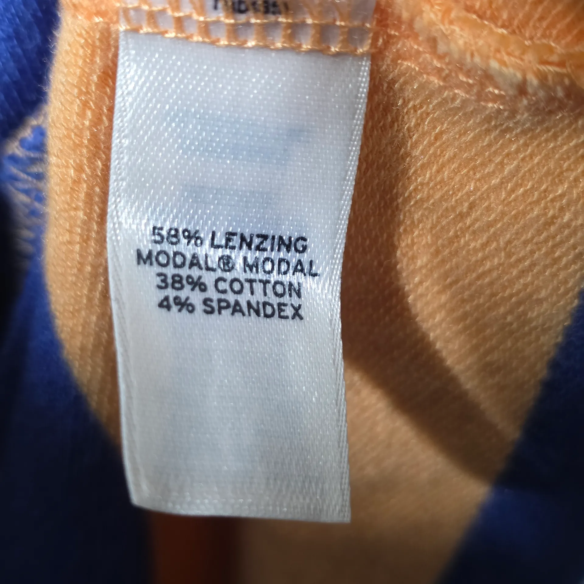 Stem ​Size M Peach Blue Striped Pencil Skirt Ribbed Foldover Waist Modal Blend Orange Size M - Image 7