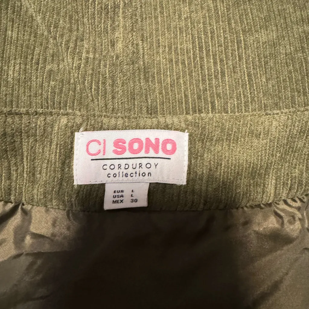 Ci Sono Olive Corduroy Mini Skirt - Image 3