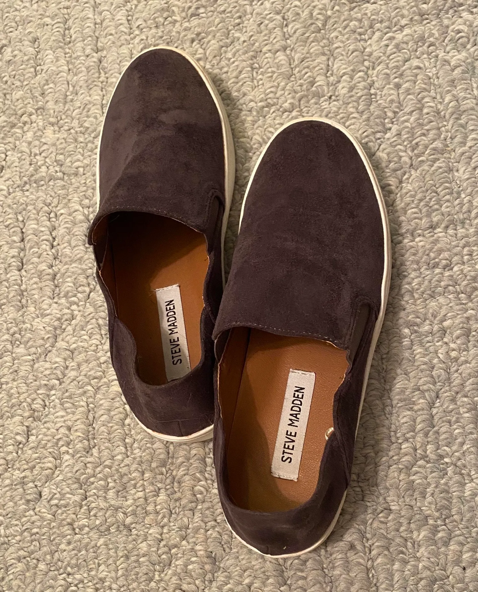 Steve Madden Gray Suede Slip Ons - Image 2