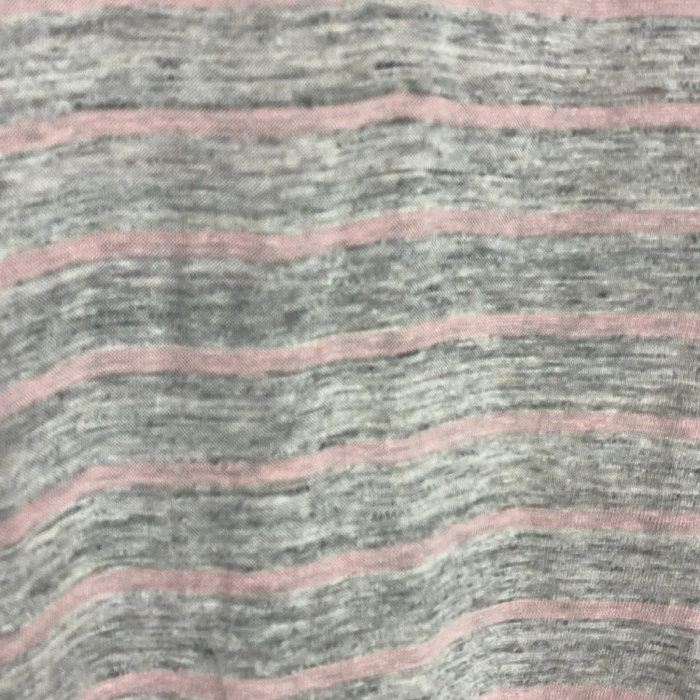 Vince gray pink striped oversized linen tee shirt small - Image 3