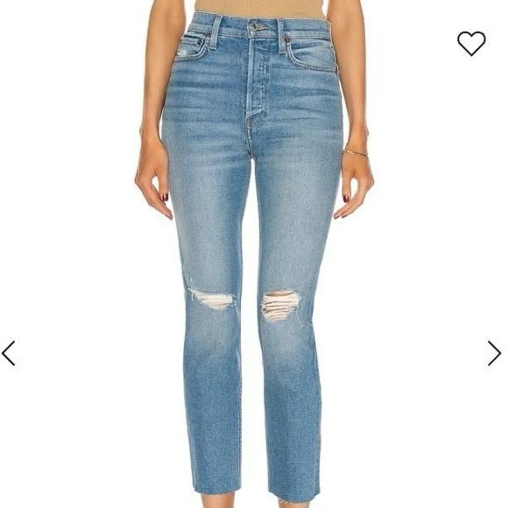 ✨Originals 90s High Rise Ankle Crop in Medium Destroyed 10 Sz. 26 RE/DONE✨ - Image 5