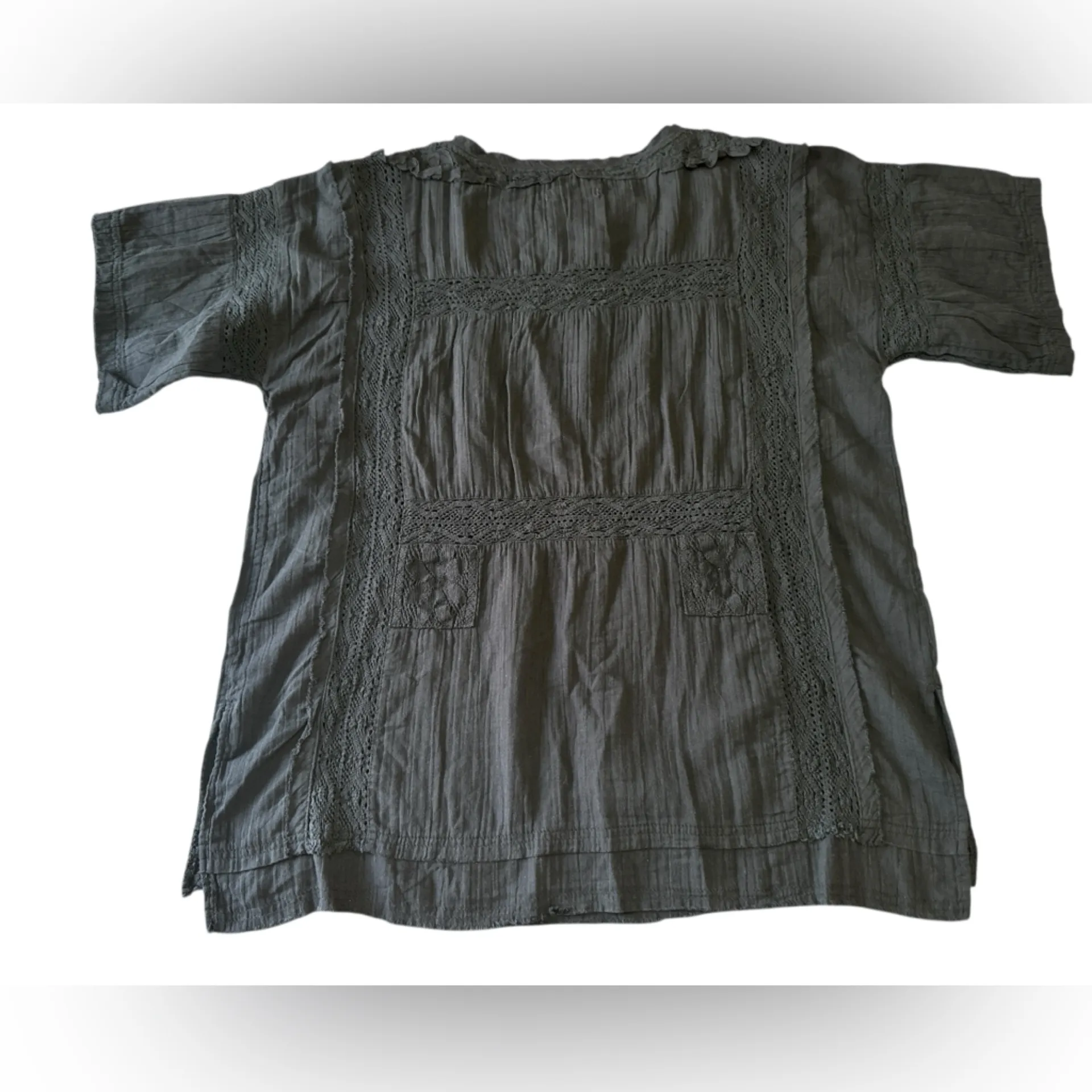 #22 NWT Free People Rustic Romance Top in Black - Image 6