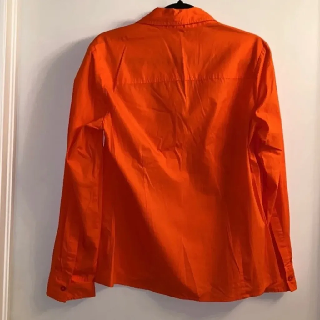Ellen Tracy Vibrant Orange Button-Down Shirt - Image 8