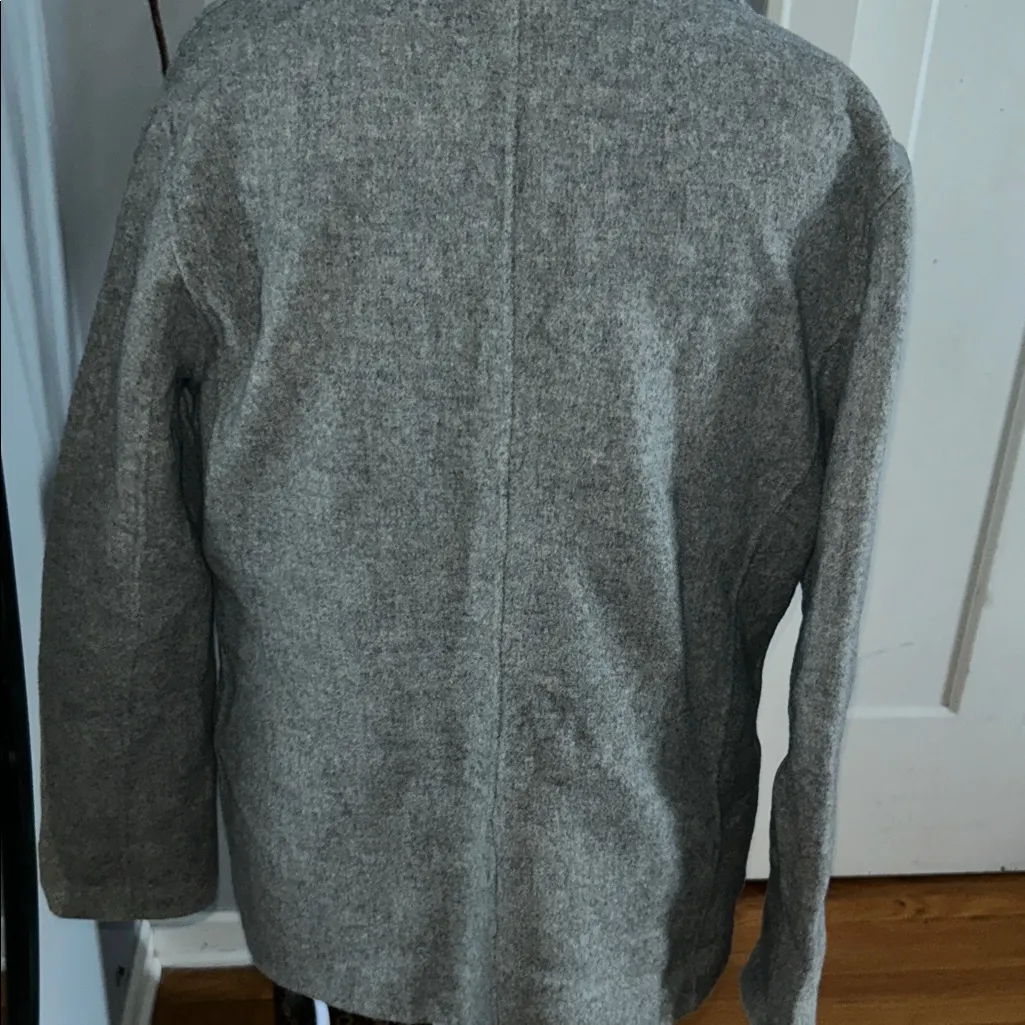 Kate Hill 90%Wool  10%Nylon Light Gray Women's Blazer - Image 5