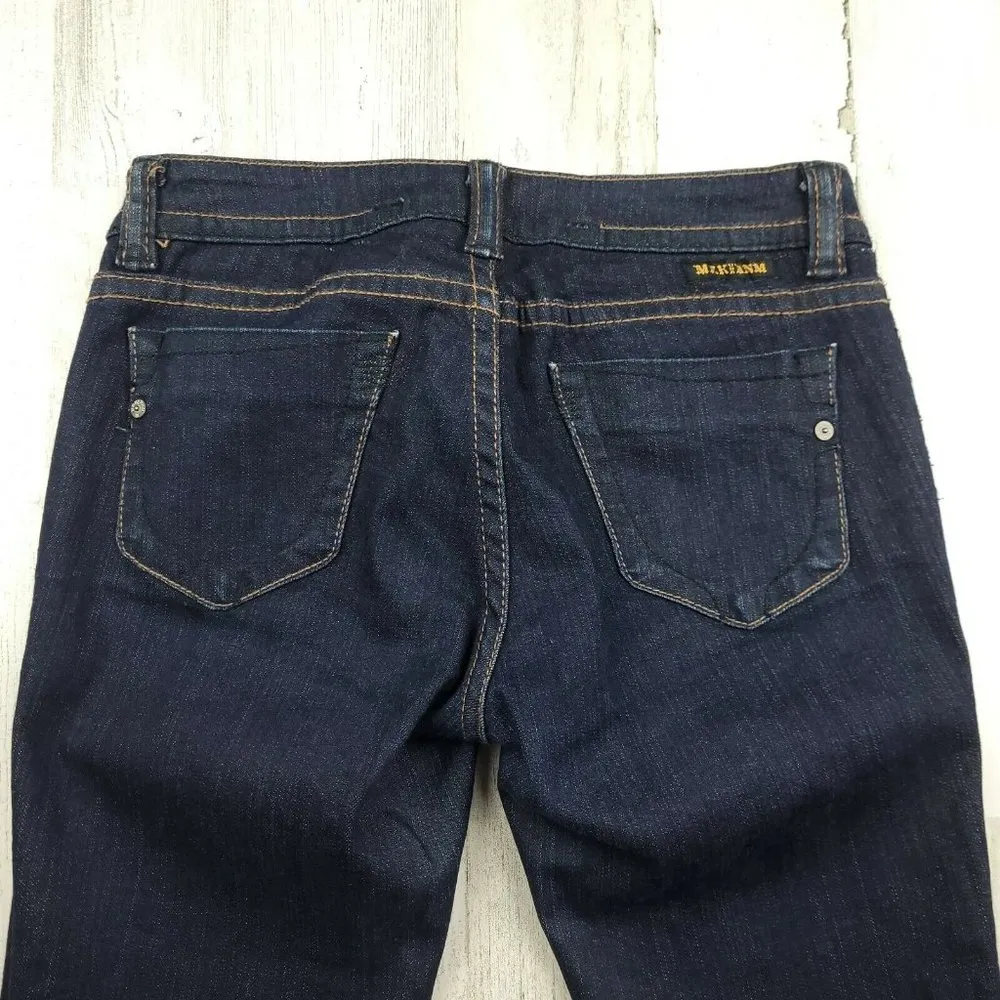 MEK DNM By Moscow Cigarette Bootcut Jeans Dark Wash Size 28x34 EUC Blue - Image 10