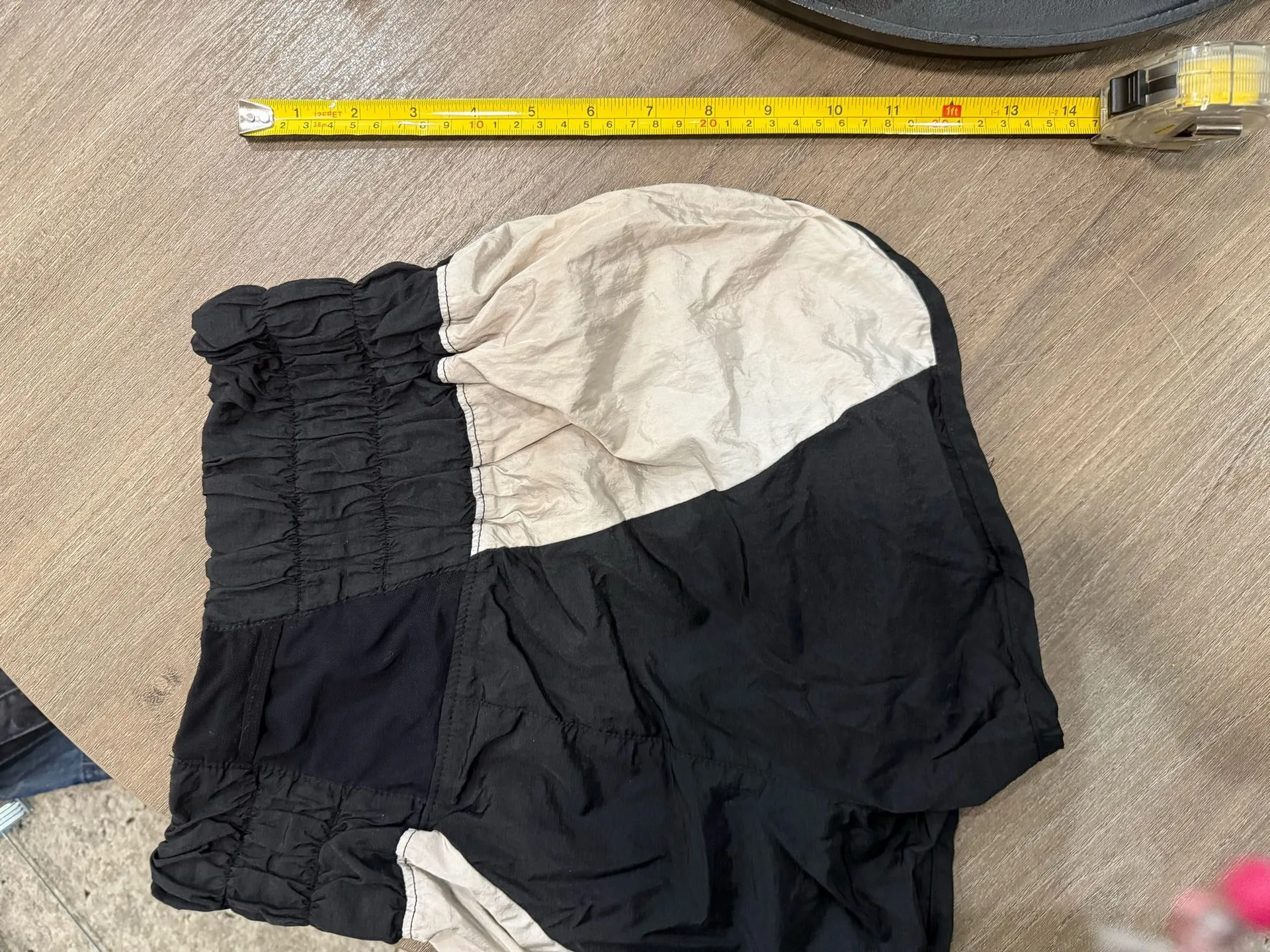 FP Movement The Way Home Shorts Black White Burnt Orange Smocked High Waist XS - Image 5