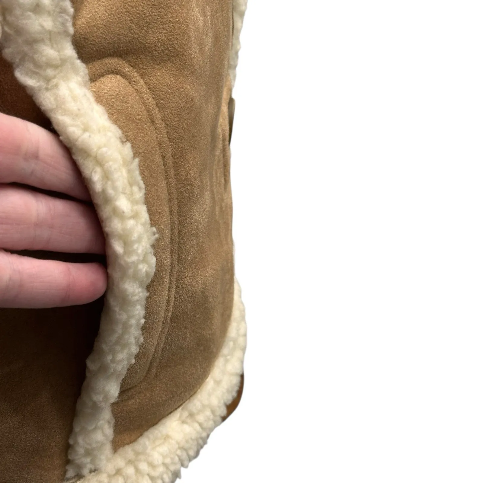 L.L. Bean Women's Size Small Faux Suede & Fur Lined Rancher Coat Gorpcore Jacket - Image 6