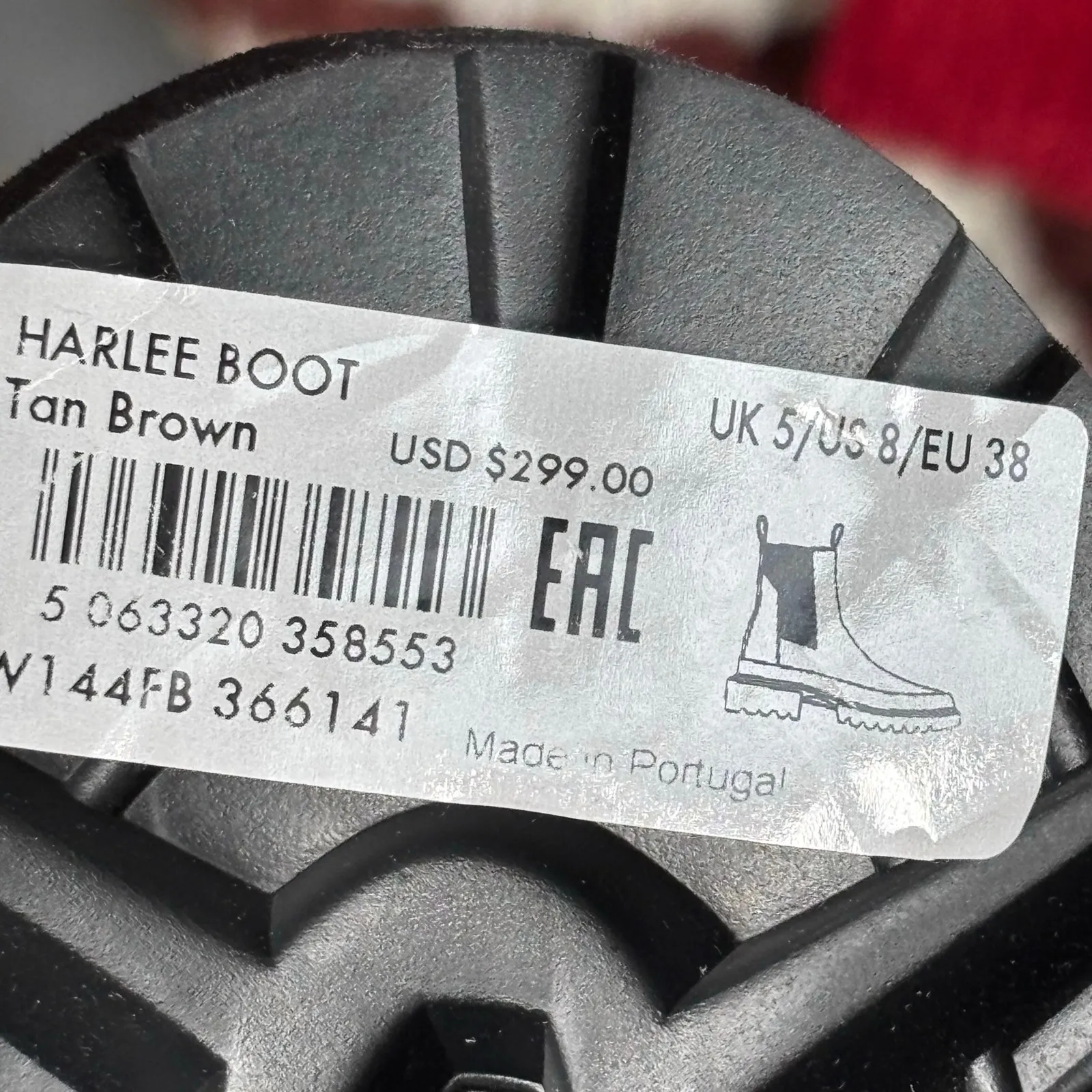 AllSaints Harlee Tan Brown Leather Lug Sole Chelsea Boots Size 8 Statement - Image 11