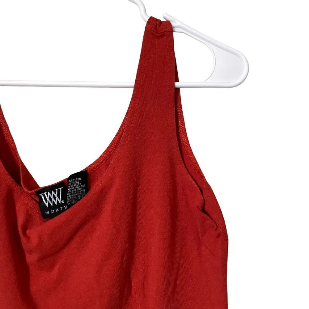 W by Worth coral tank top classic casual summer shirt comfortable women's style - Image 2