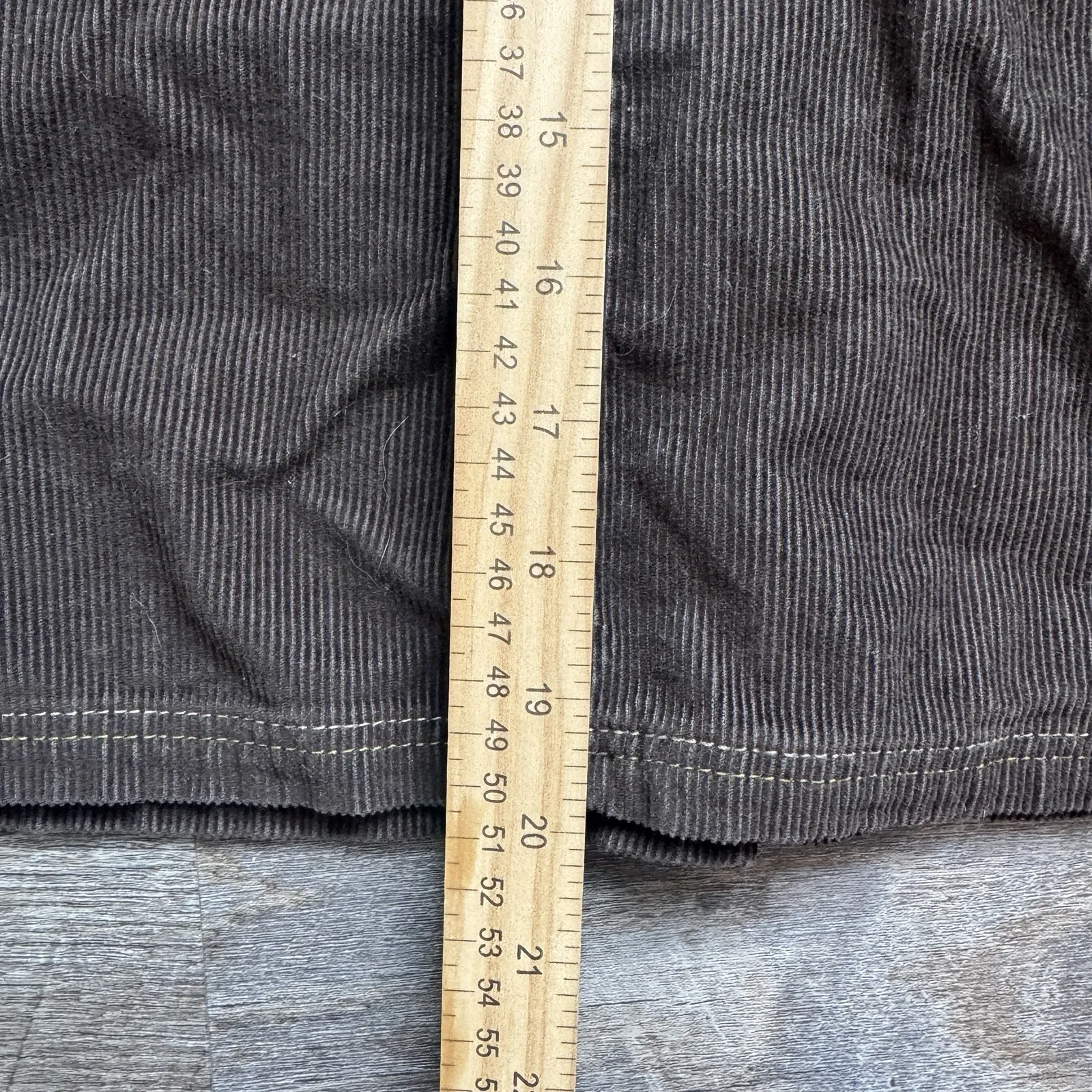 Boden Ladies Corduroy Pencil Skirt Size 12L Brown Slit Pockets Casual - Image 6