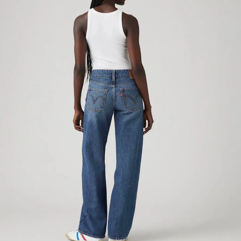 Levi's  SUPERLOW Double Button Jeans 32" Medium Wash Size 27 - Image 2