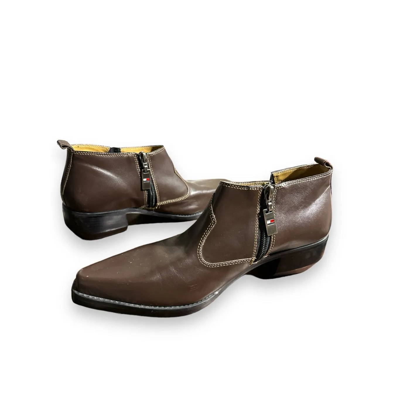 Vintage Tommy Hilfiger Womens Leather Star Engraved Snip Toe Cowboy Boot sz 8.5 - Image 6