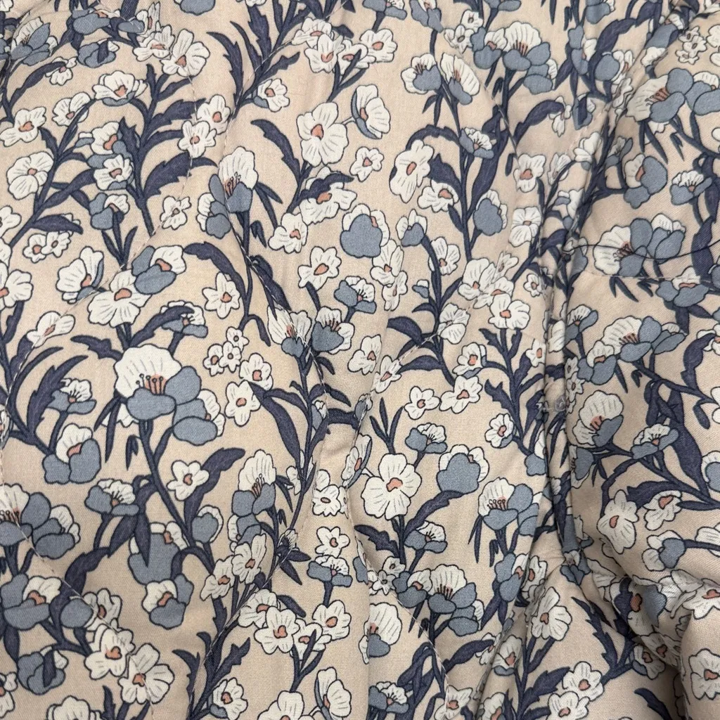 Blue & White Floral Bomber Jacket - Image 2