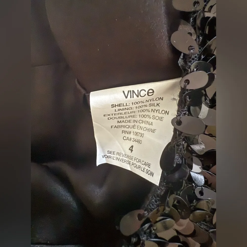 Vince All Sequin Black Pencil Straight Skirt Club Party Event Cocktail Size 4 - Image 7