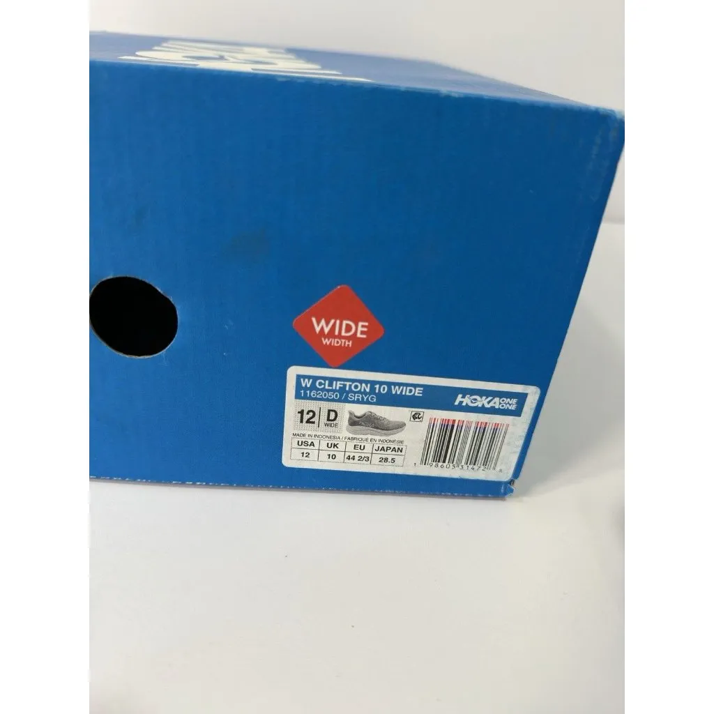 HOKA ONE ONE Clifton 10 WIDE Running Shoes Women’s Size 12D Gray 1162050/SRYG - Image 7