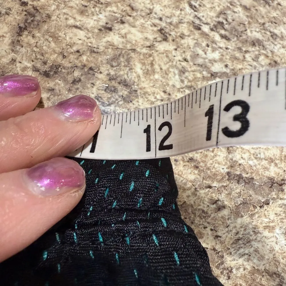 Zone Pro Athletic Shorts Black and Blue Moisture Wicking - Image 5