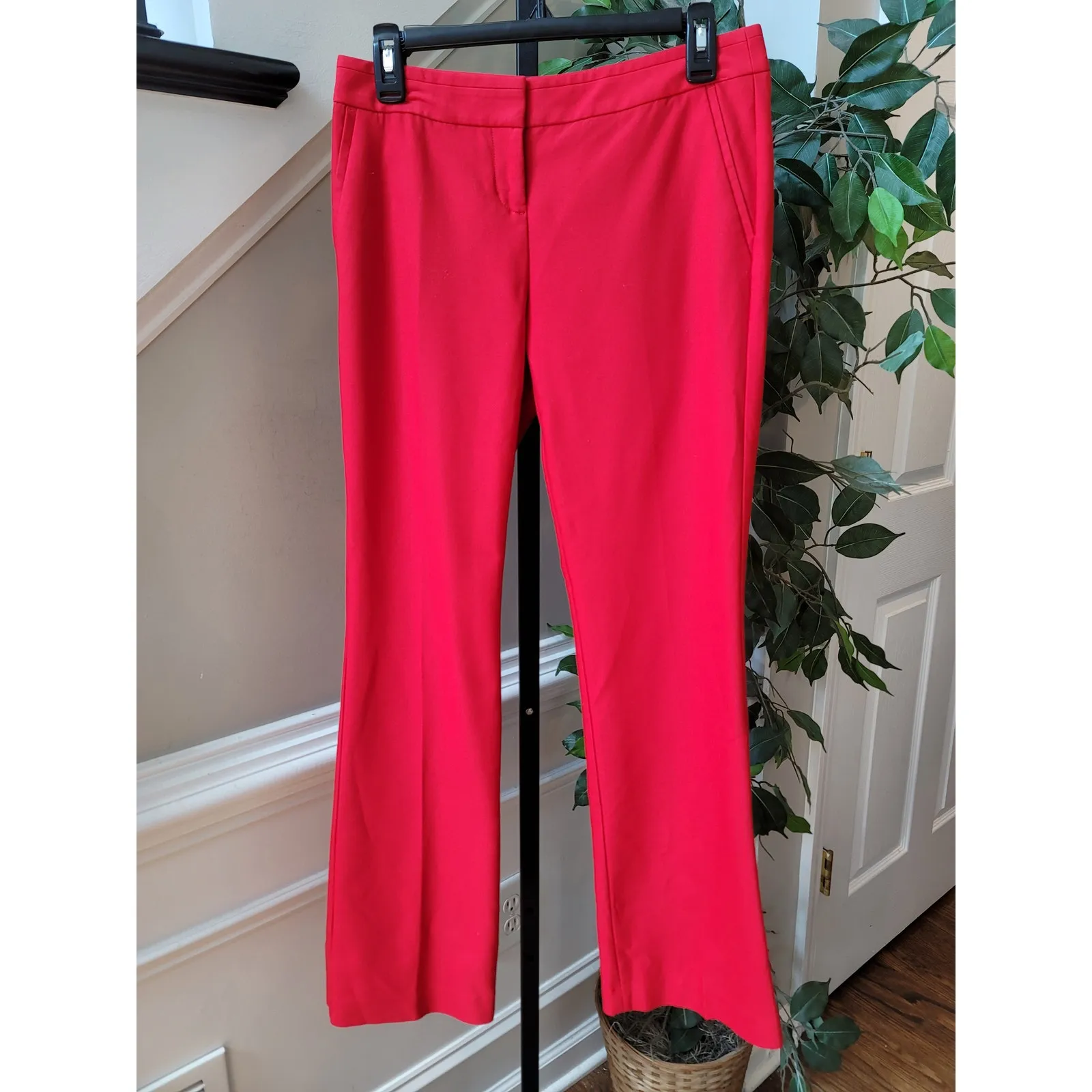 Express Columnist Pants Women's 2R Red Stretch Trousers Slim Fit Work Casual - Image 2