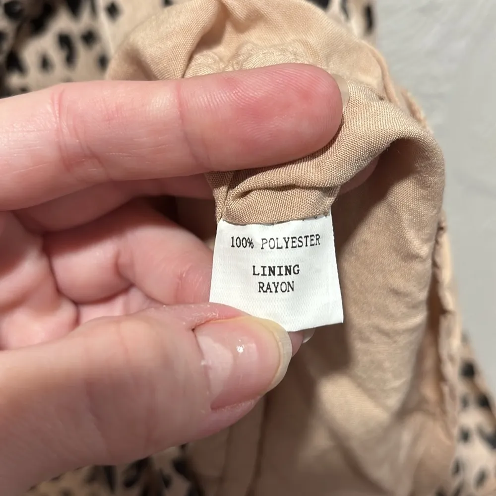 Hello Molly Hand On My Heart Dress Brown Tie Front A Line Size 4/Small - Image 6