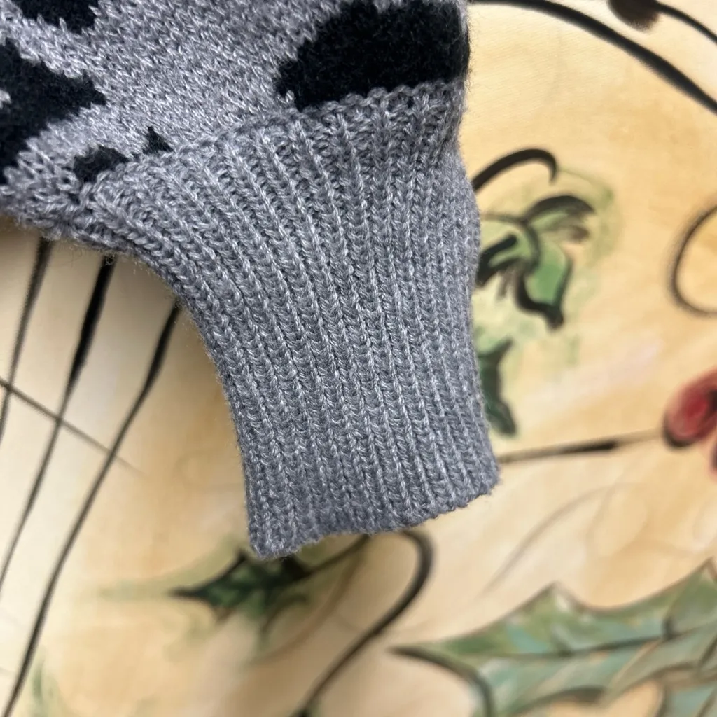 Unbranded Woman’s Leopard Print Long Sleeve Acrylic Cardigan Sweater OS Black Size undefined - Image 6