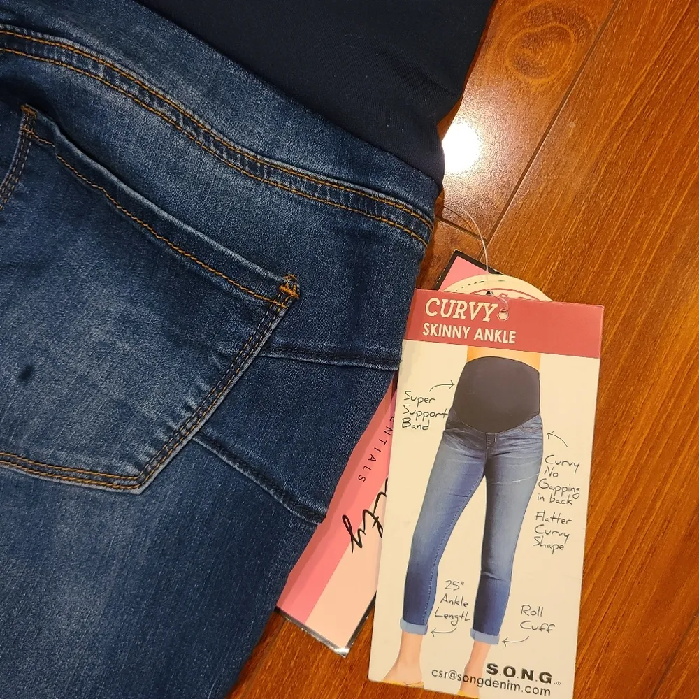 S.O.N.G Maternity Curvy Skinny Ankle Deim Jeans Size undefined - Image 8