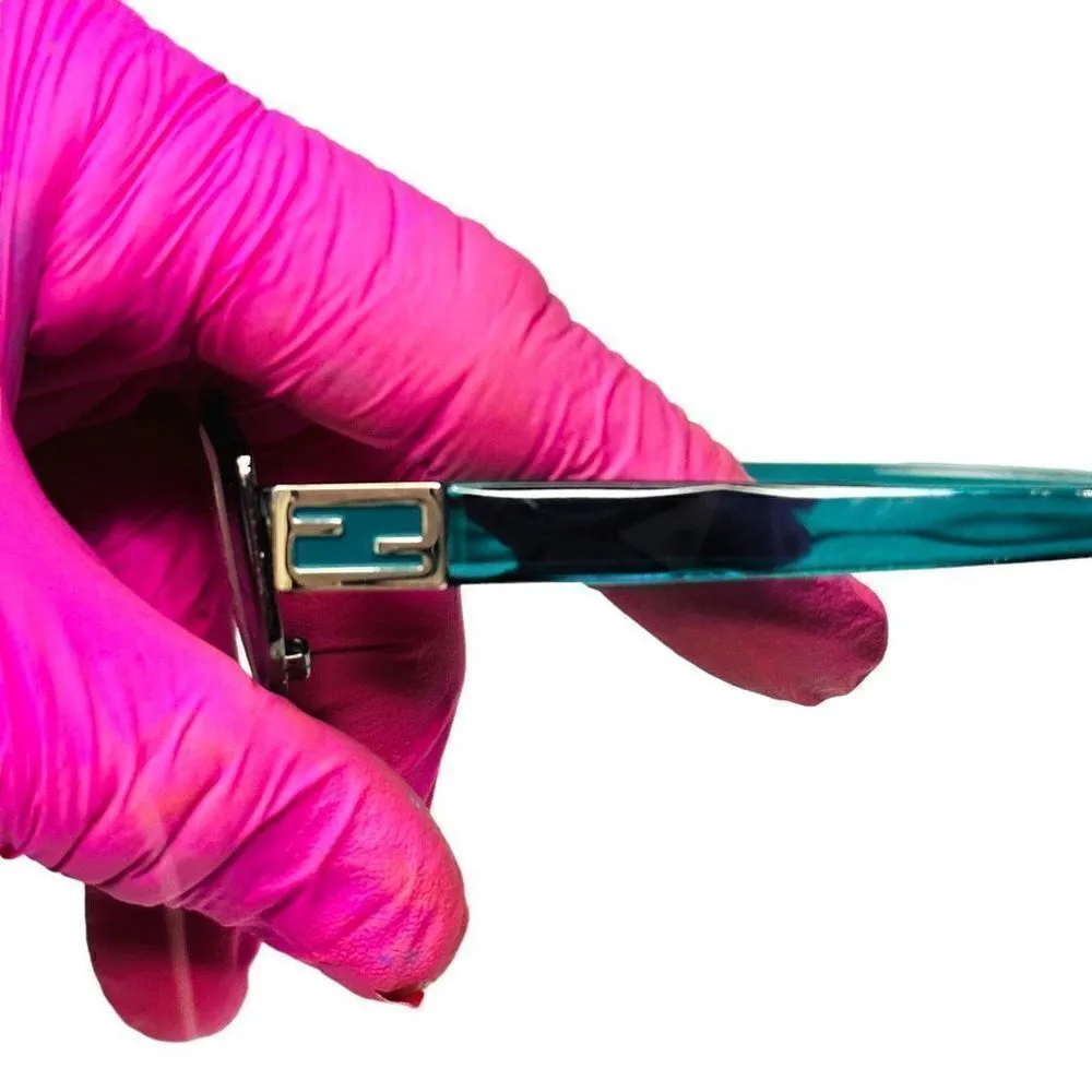 Fendi Glasses Eyewear Rectangle Frame Full Rim Black with Lacoste Case - Image 10