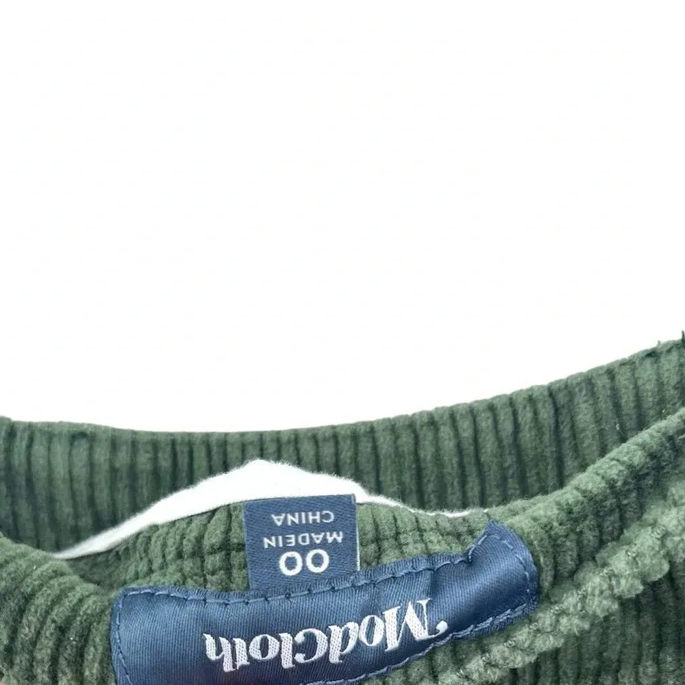 ModCloth The Boulder Wide Leg Corduroy Pants In Olive Green Size 00‎ - Image 8