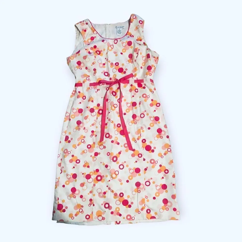 Alexandra Bartlett retro sheath midi summer dress now tie detail at waist White Size 8 - Image 3