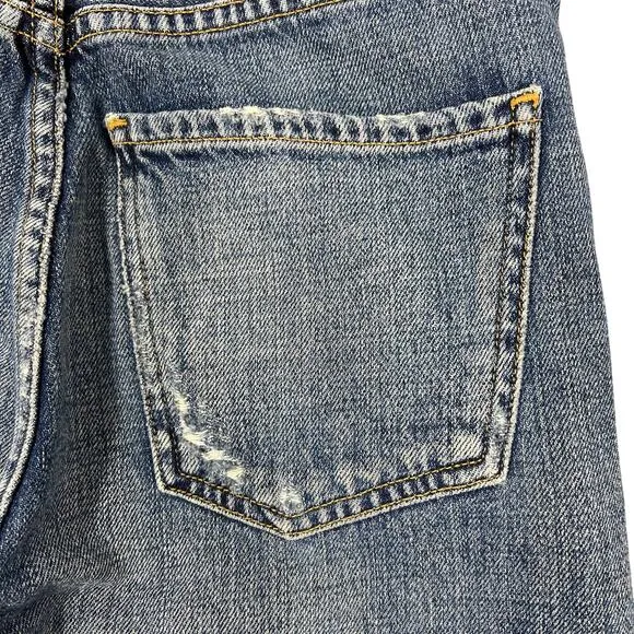 Citizens of Humanity‎ Liya Classic Fit Crop Sz 22" Blue Distressed Summer Sleek - Image 14