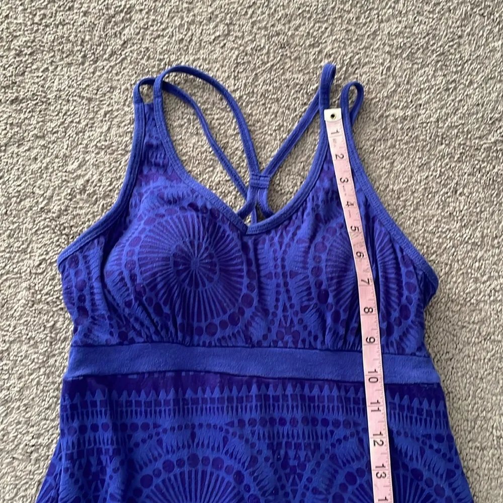 DAKINI Royal Blue Pattern Strappy Tank Dress | Size Small - Image 8