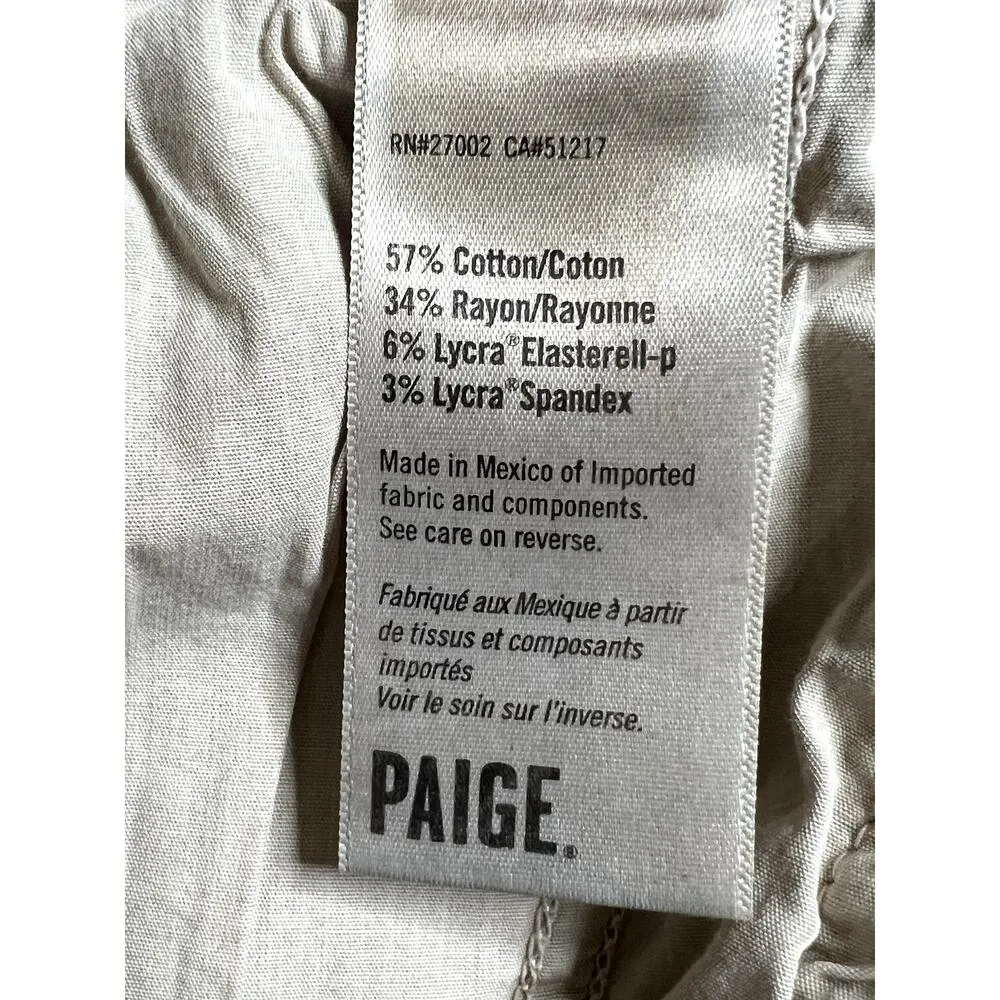 Paige womens size 28 cargo pants color warm sand mid-rise casual, outdoors - Image 9