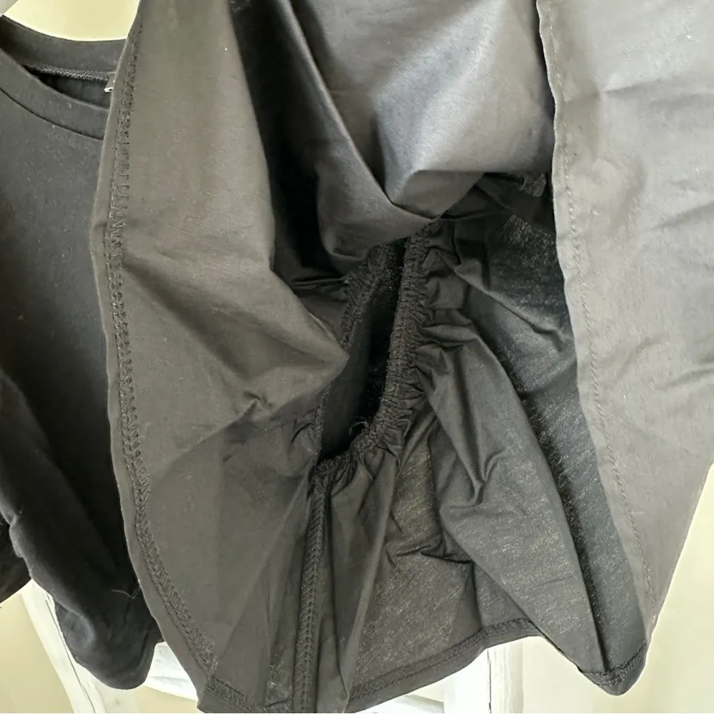 On Twelfth  Black Ruffle Sleeve Cropped Top Size Small - Image 6