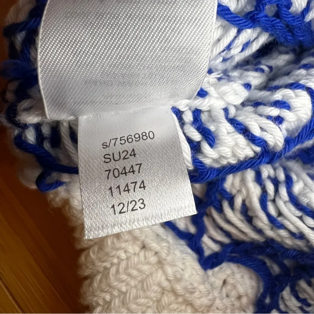 Loft Womens Maui Blue Textured Stripe knit Racerback Halter Sweater|Sz:L-Petite - Image 12