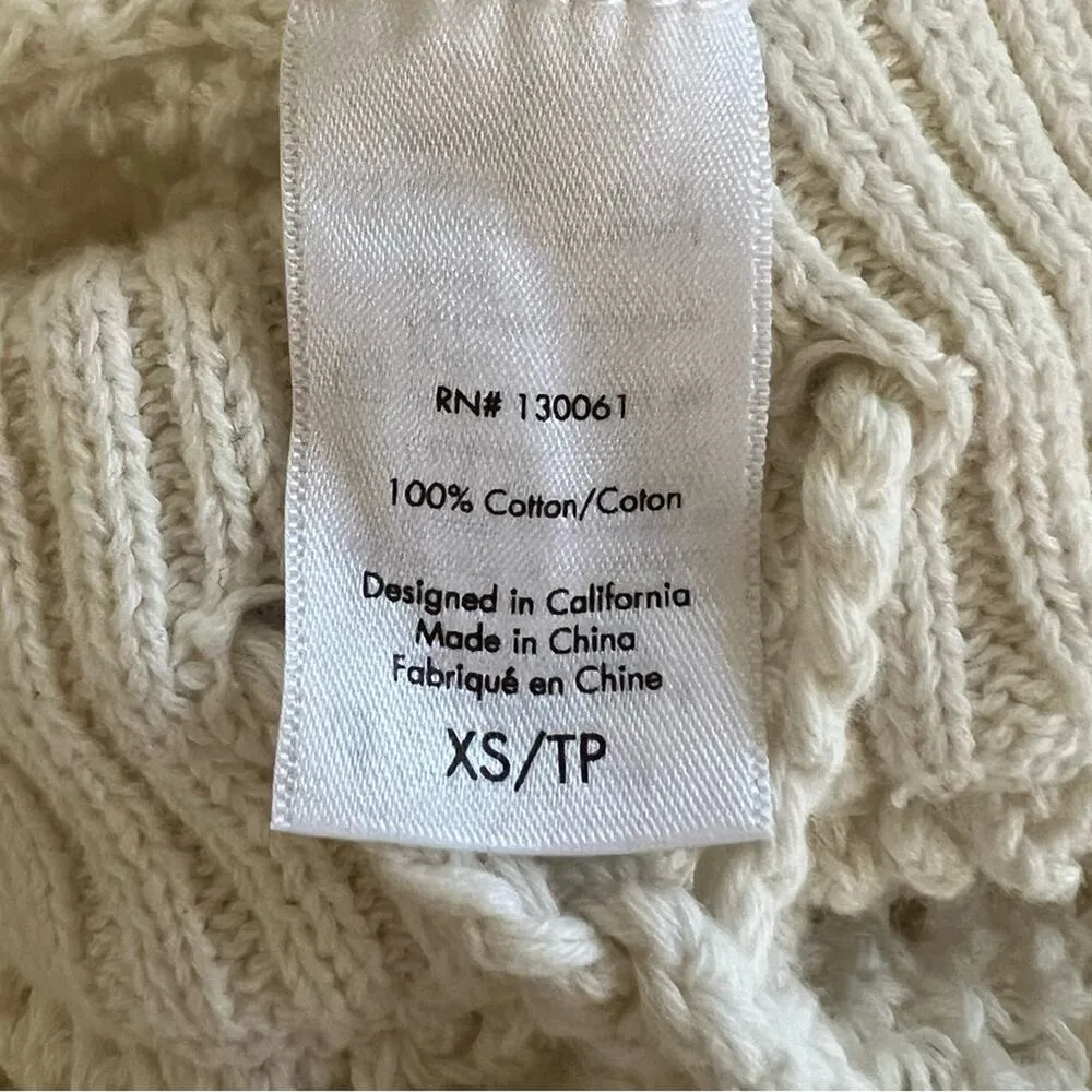 L*Space Women’s Los Cabos High Drawstring Waist Crochet Mesh Knit Flare Pants XS - Image 9