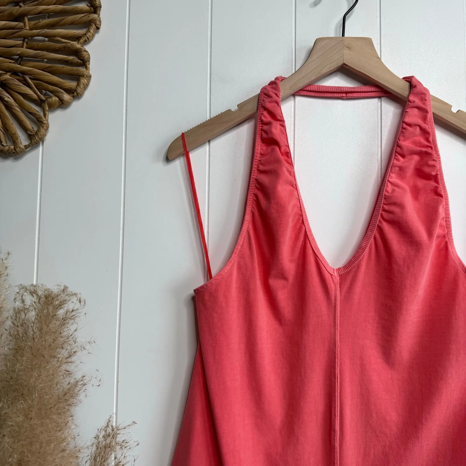 Free People romper playsuit halter jumpsuit one piece onesie Movement cotton - Image 2