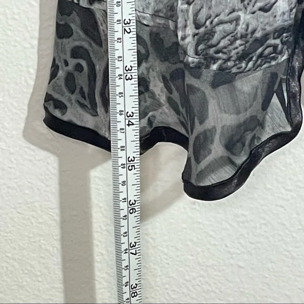 MOON RIVER Animal Print Dress Black and Gray Size Large - Image 3