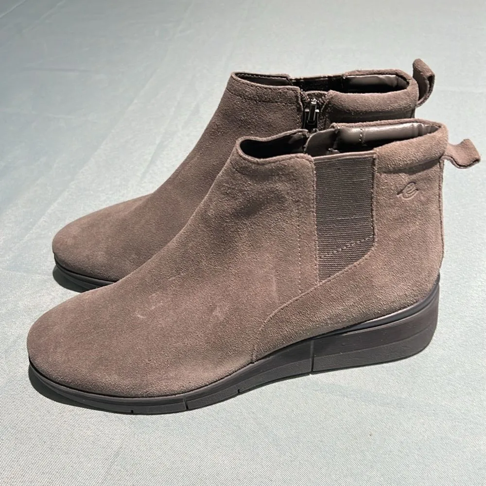 Easy Spirit Ankle‎ Booties Ember Grey Leather Size 7W B38 - Image 2